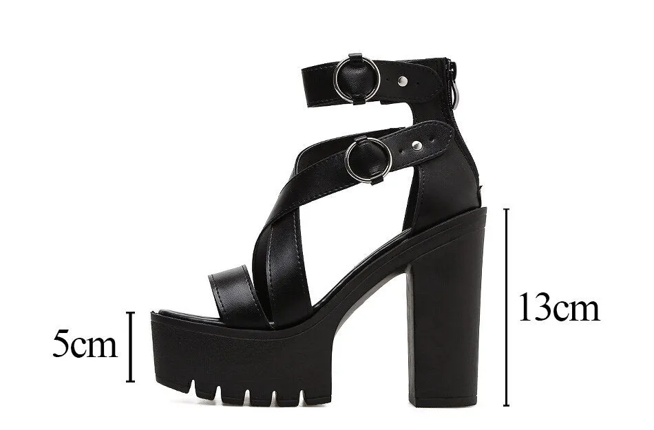 Funki Buys | Shoes | Women's High Gothic Platform Sandals