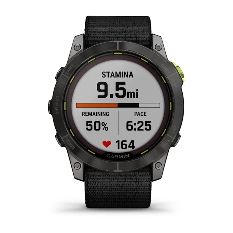 Garmin Enduro™ 2 Carbon Grey DLC Titanium with Black UltraFit Nylon Strap