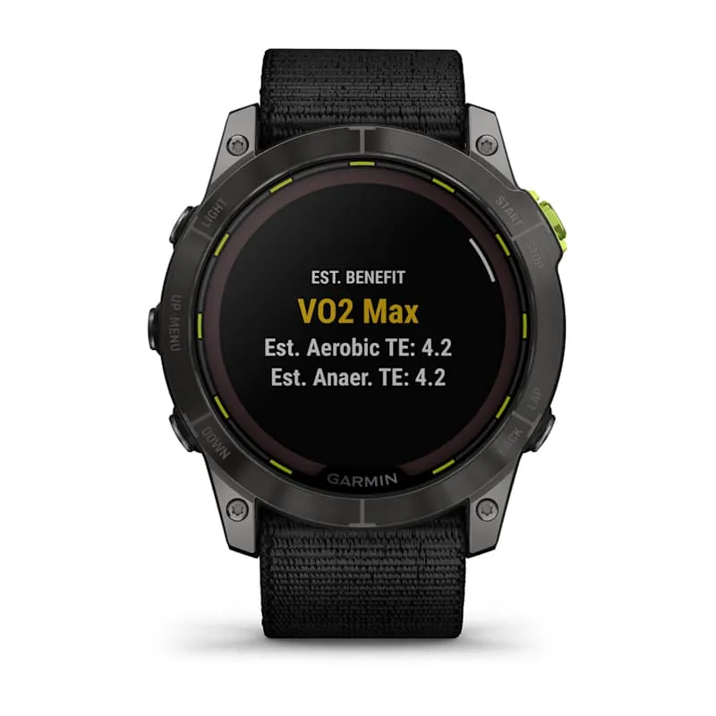 Garmin Enduro™ 2 Carbon Grey DLC Titanium with Black UltraFit Nylon Strap