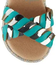 George First Walkers Turquoise Cross Strap Girls Sandals