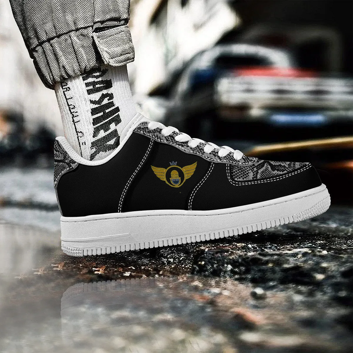 Gold Series - Gold and Black| Low Top Customized | Shoe Zero