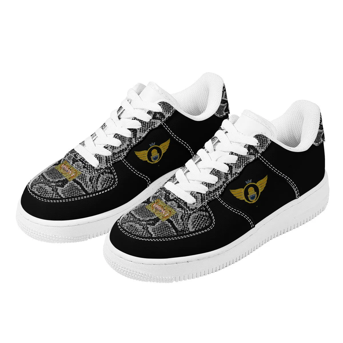 Gold Series - Gold and Black| Low Top Customized | Shoe Zero