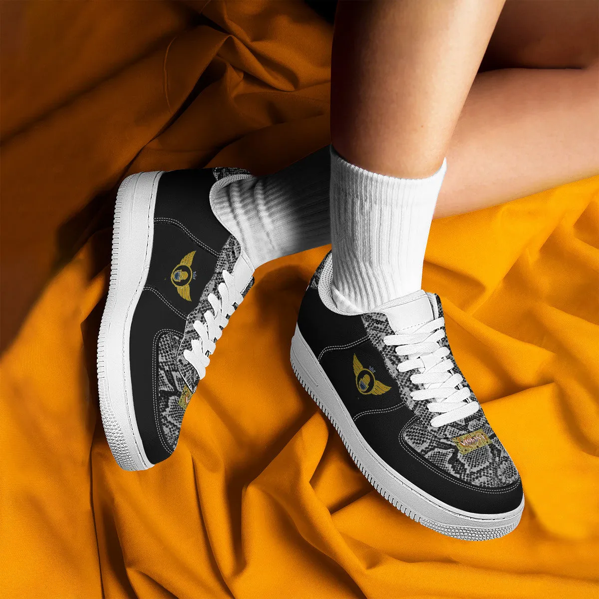 Gold Series - Gold and Black| Low Top Customized | Shoe Zero