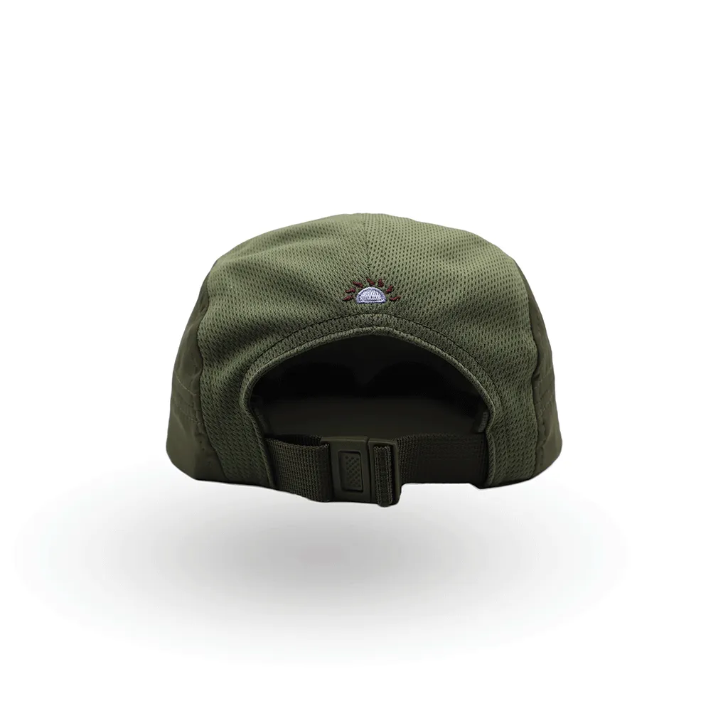 Helios Headwear Ultralight 7 Panel Soft Brim Cap - Olive