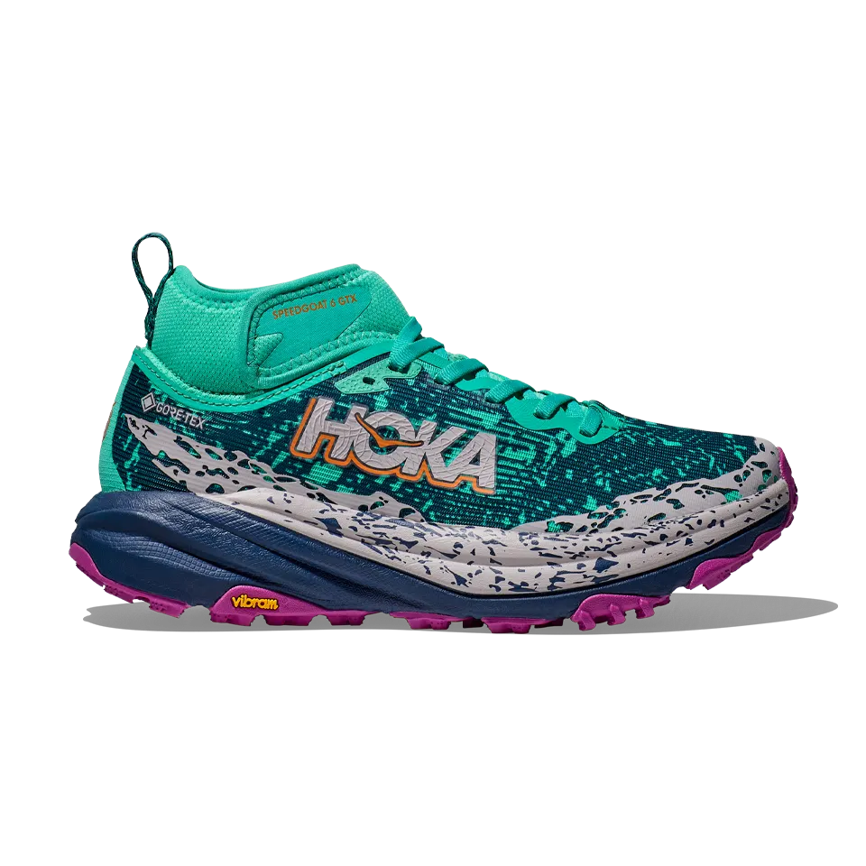 HOKA Women's Speedgoat 6 Mid GTX Electric Aqua/Midnight