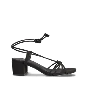 Holly Black Vegan Heeled Cross Sandals