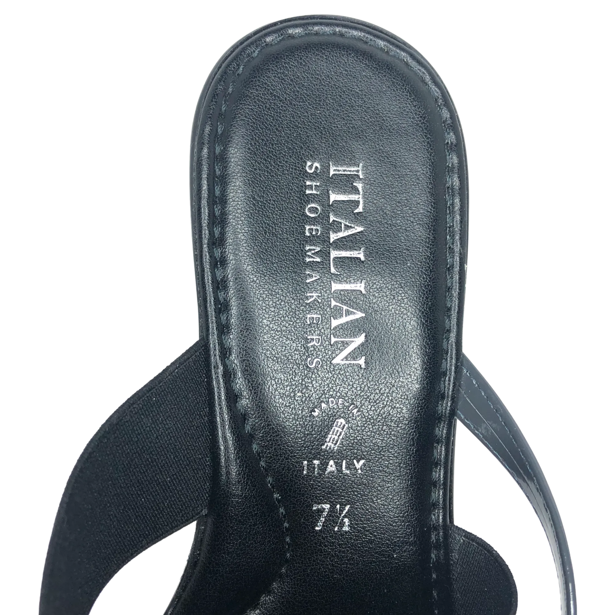 Italian Shoemakers Black and Gray Strappy Slip On Sandals - Size 7.5 - Women