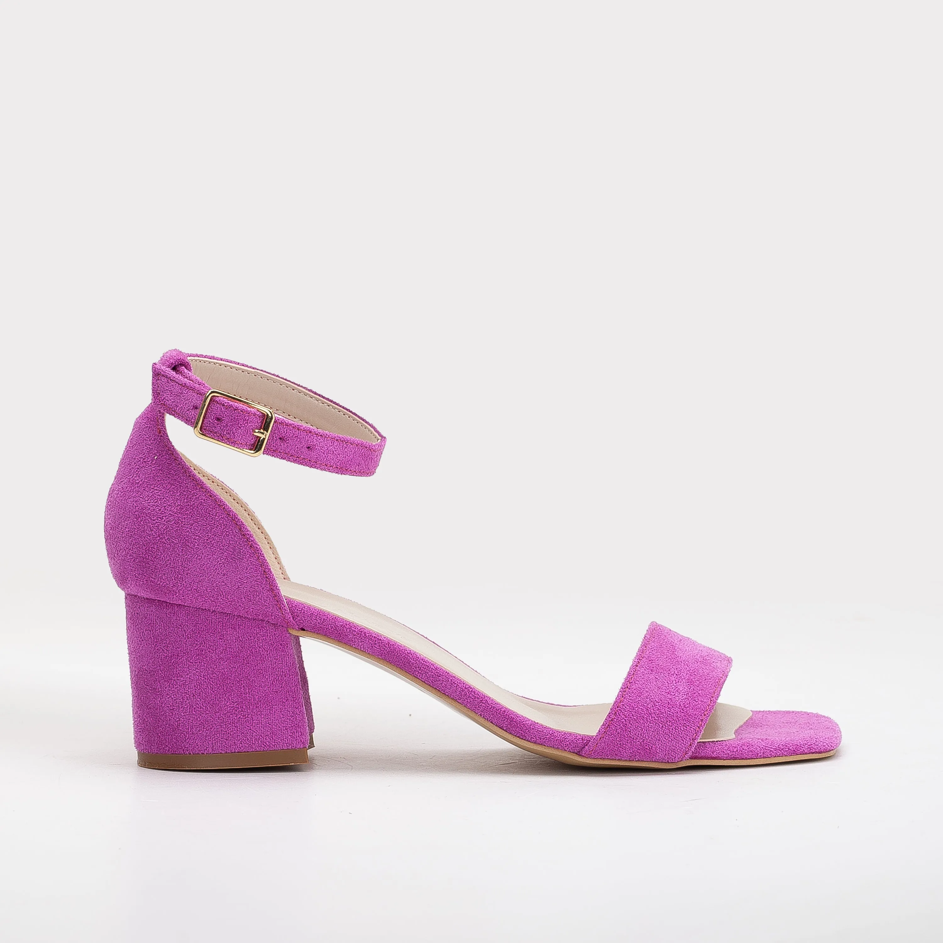 Iva - Fuchsia Suede Sandals