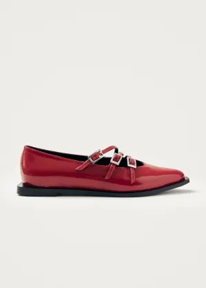 Jive Onix Red Leather Ballet Flats