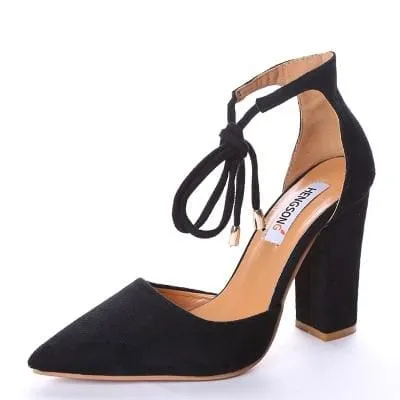 Lace Up Pointed Toe Women Sexy High Heels