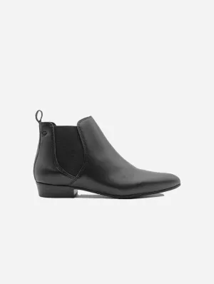 Laika Women's Grape Leather Vegan Ankle Boots | Black