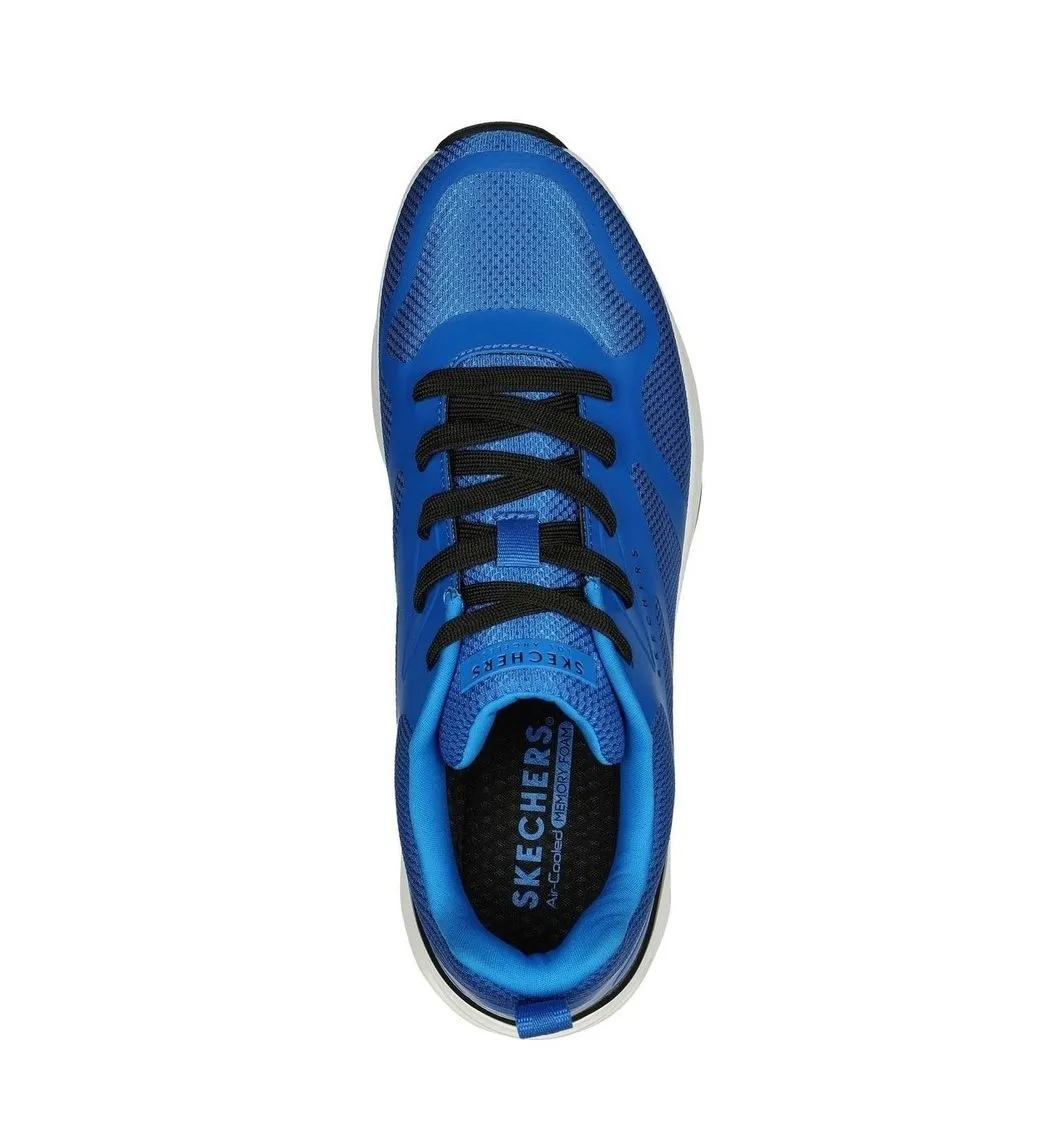 Mens Skechers Tres-Air Uno Modern Aff Air Sneaker Blue Shoes