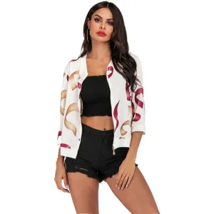 METAVERSMALL New  Hot Trade Women's Clothing European Casual Stand-up Collar Baseball Jacket Women's Jacket Loose Wholesale