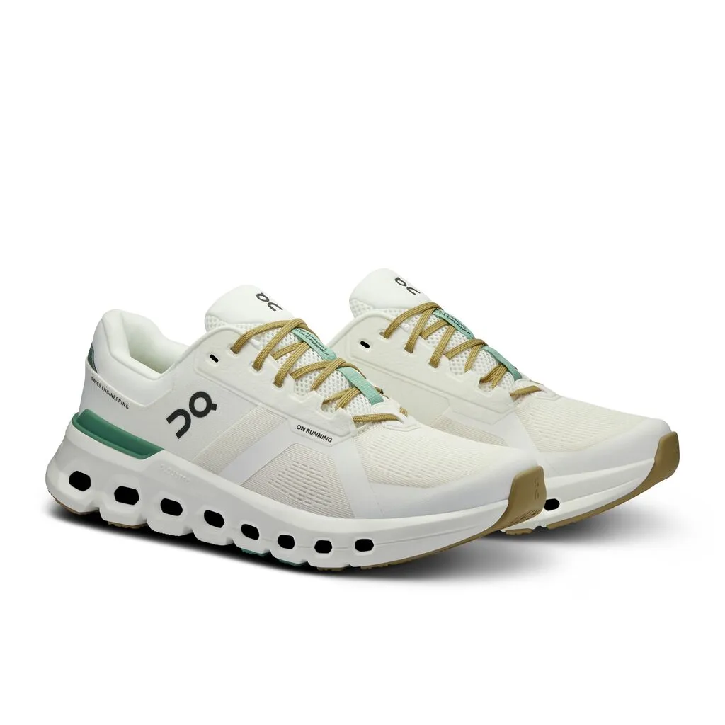 On Men's Cloudrunner 2 Running Shoes Undyed / Green