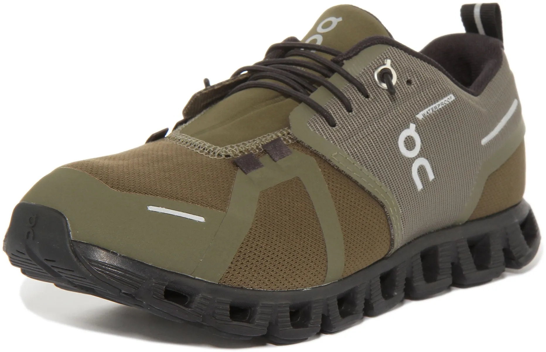 On Running Cloud 5 Waterproof In Olive For Women