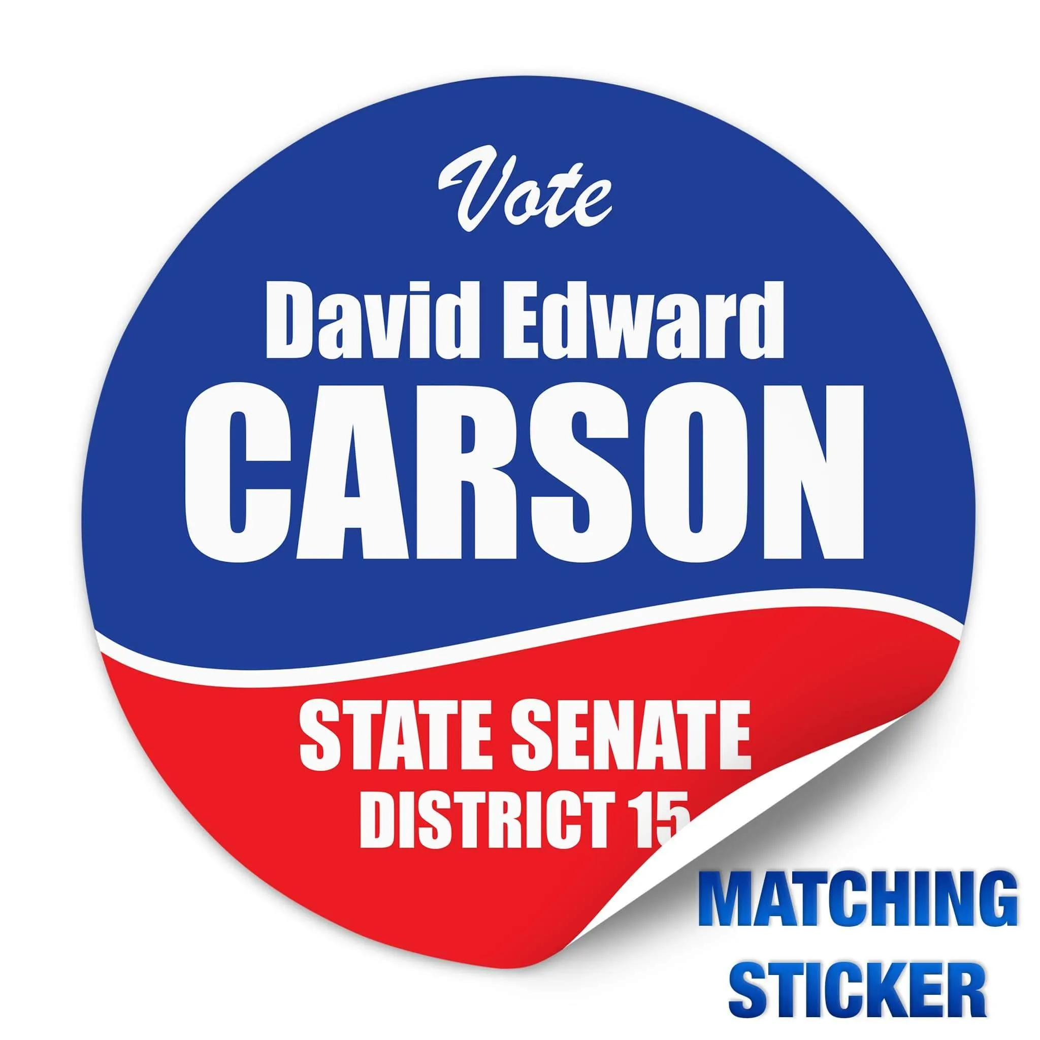 Political Campaign Button Template - PCB-107