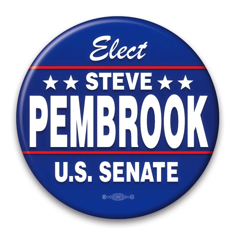 Political Campaign Button Template - PCB-109