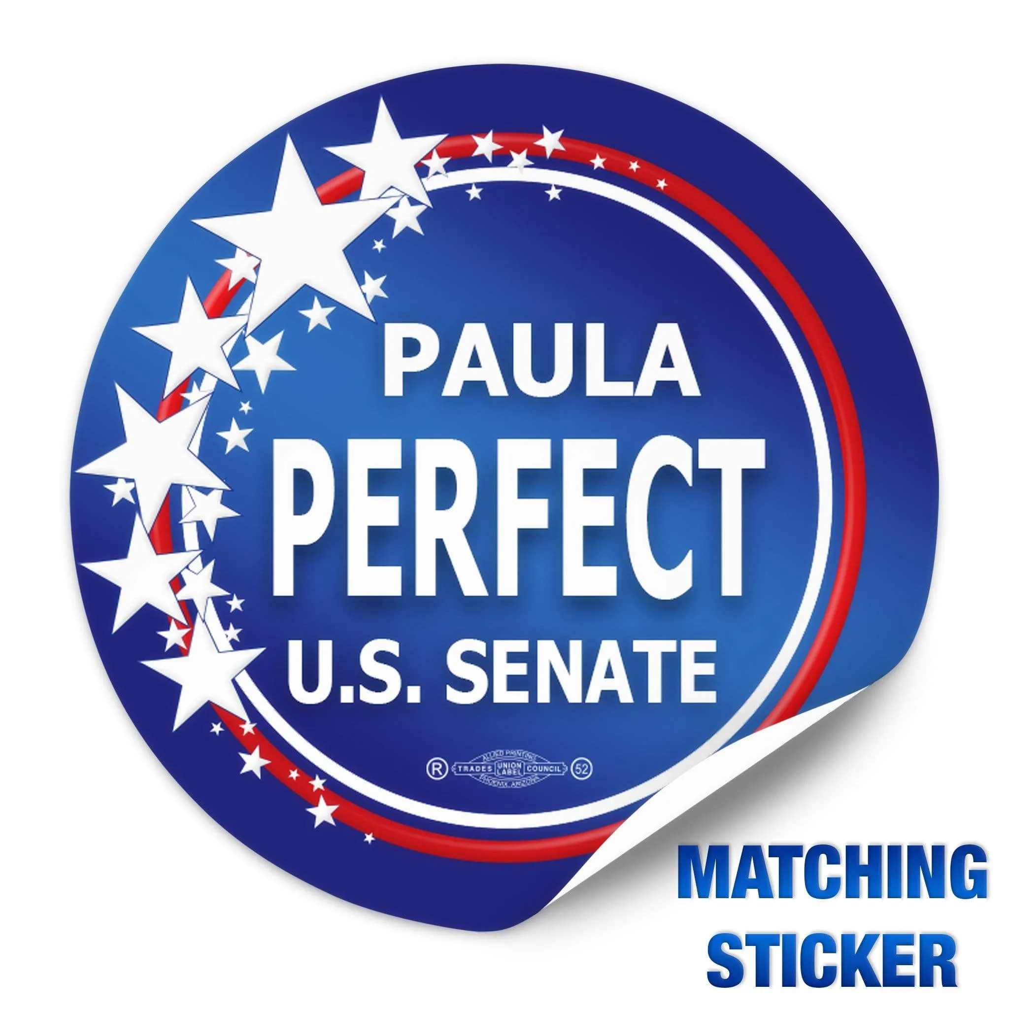 Political Campaign Button Template - PCB-116