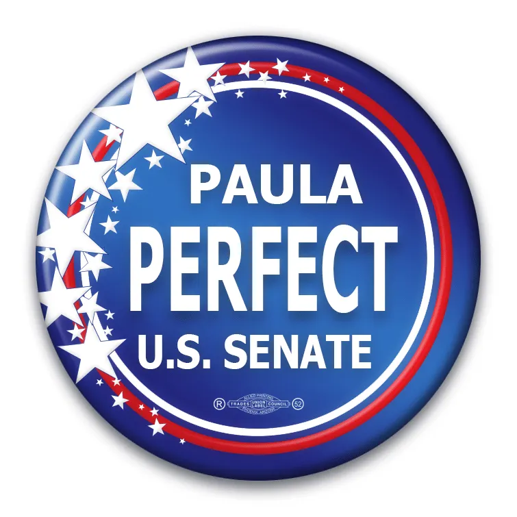 Political Campaign Button Template - PCB-116