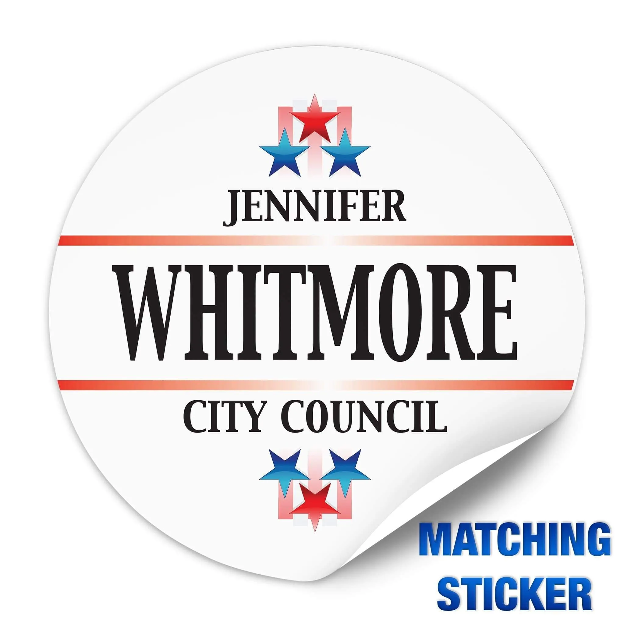 Political Campaign Button Template - PCB-118