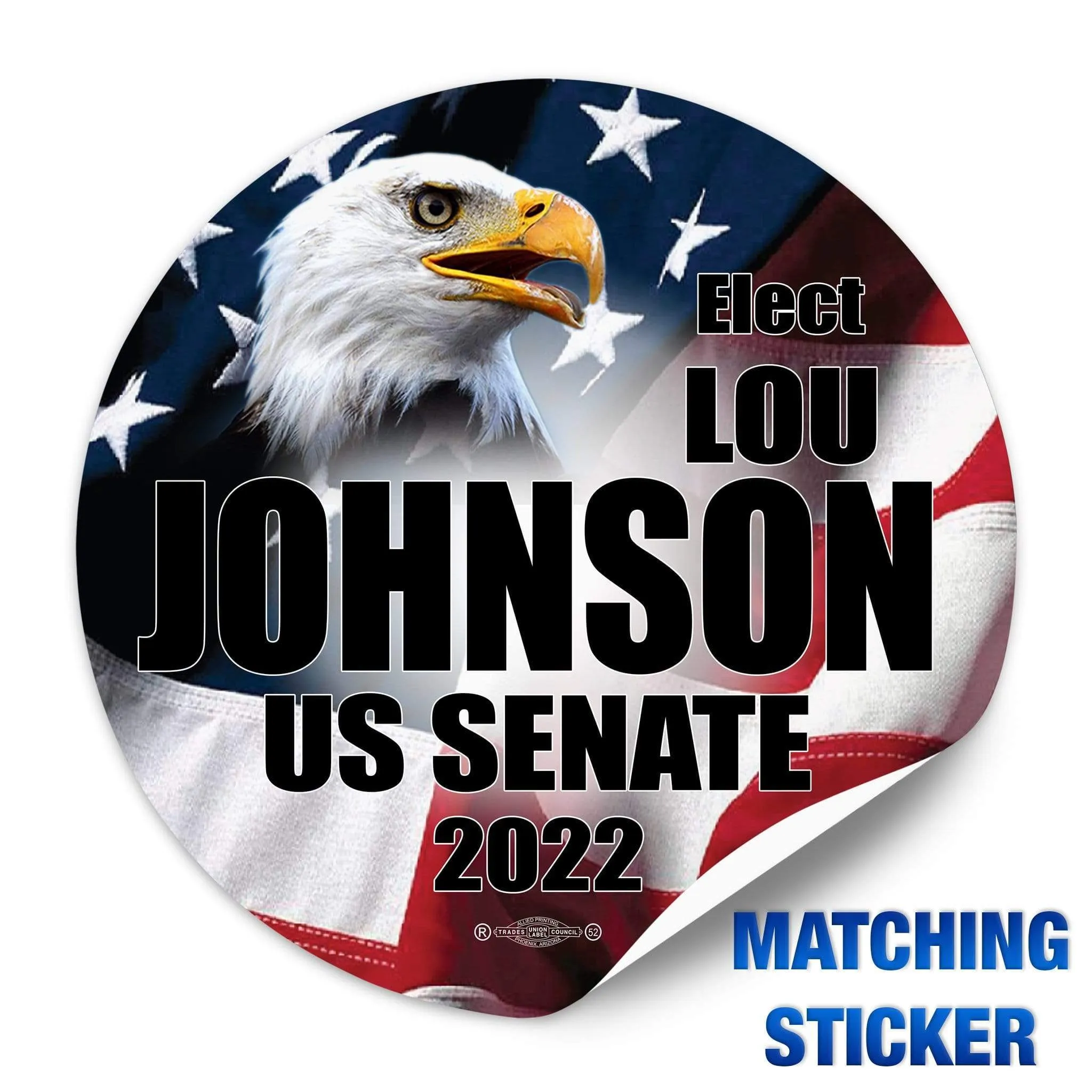 Political Campaign Button Template - PCB-123