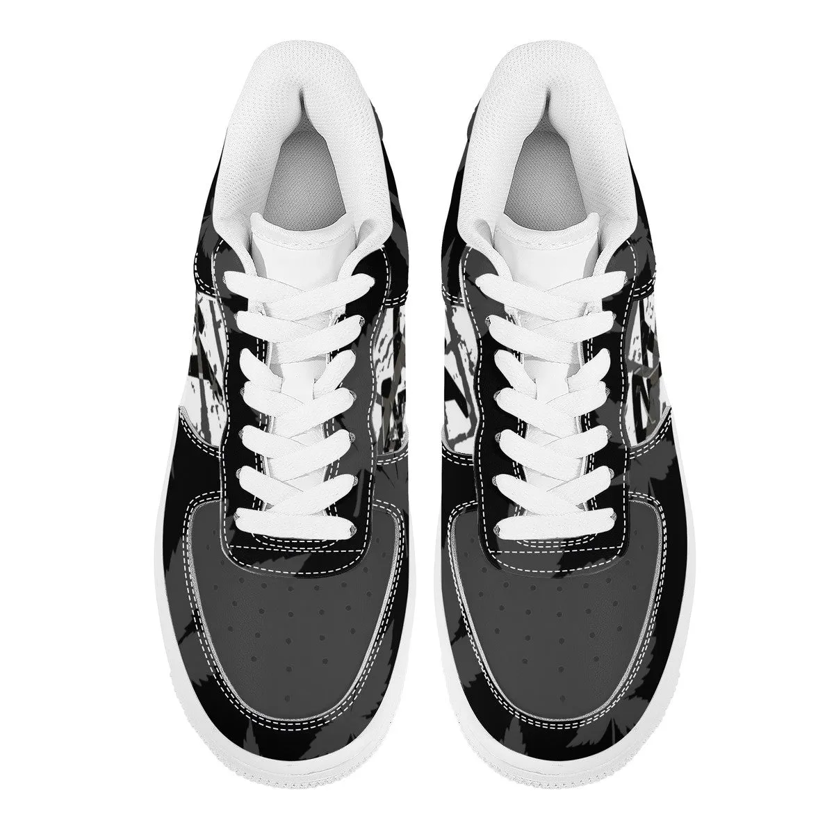 RVT Low Top Unisex Sneaker- Black/Green drip