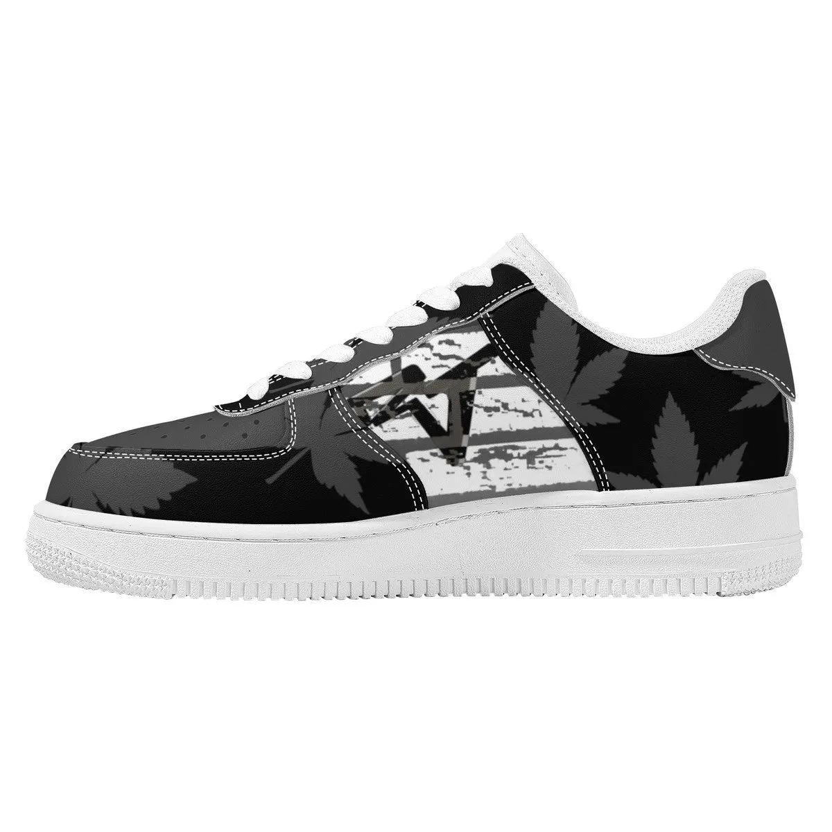 RVT Low Top Unisex Sneaker- Black/Green drip