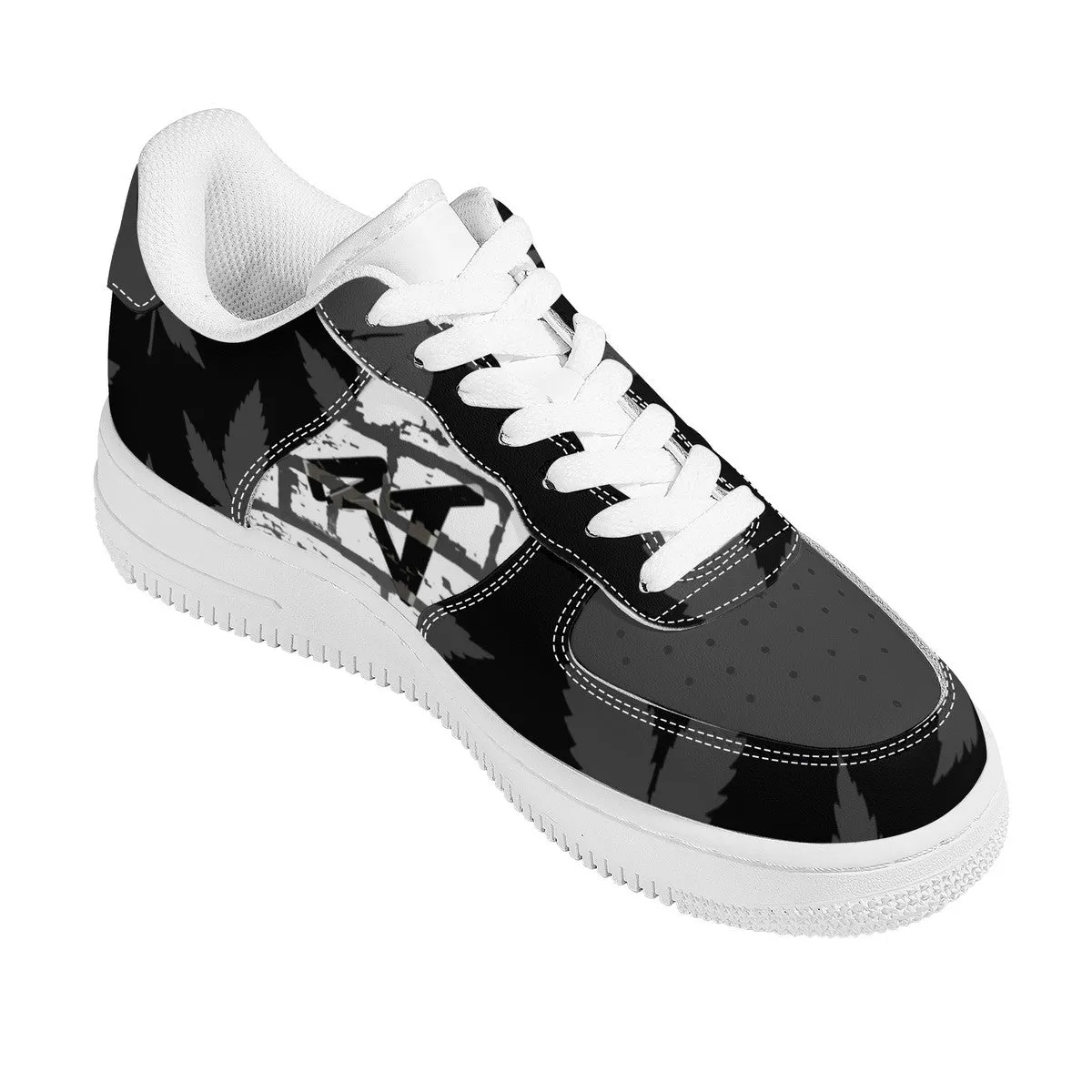 RVT Low Top Unisex Sneaker- Black/Green drip