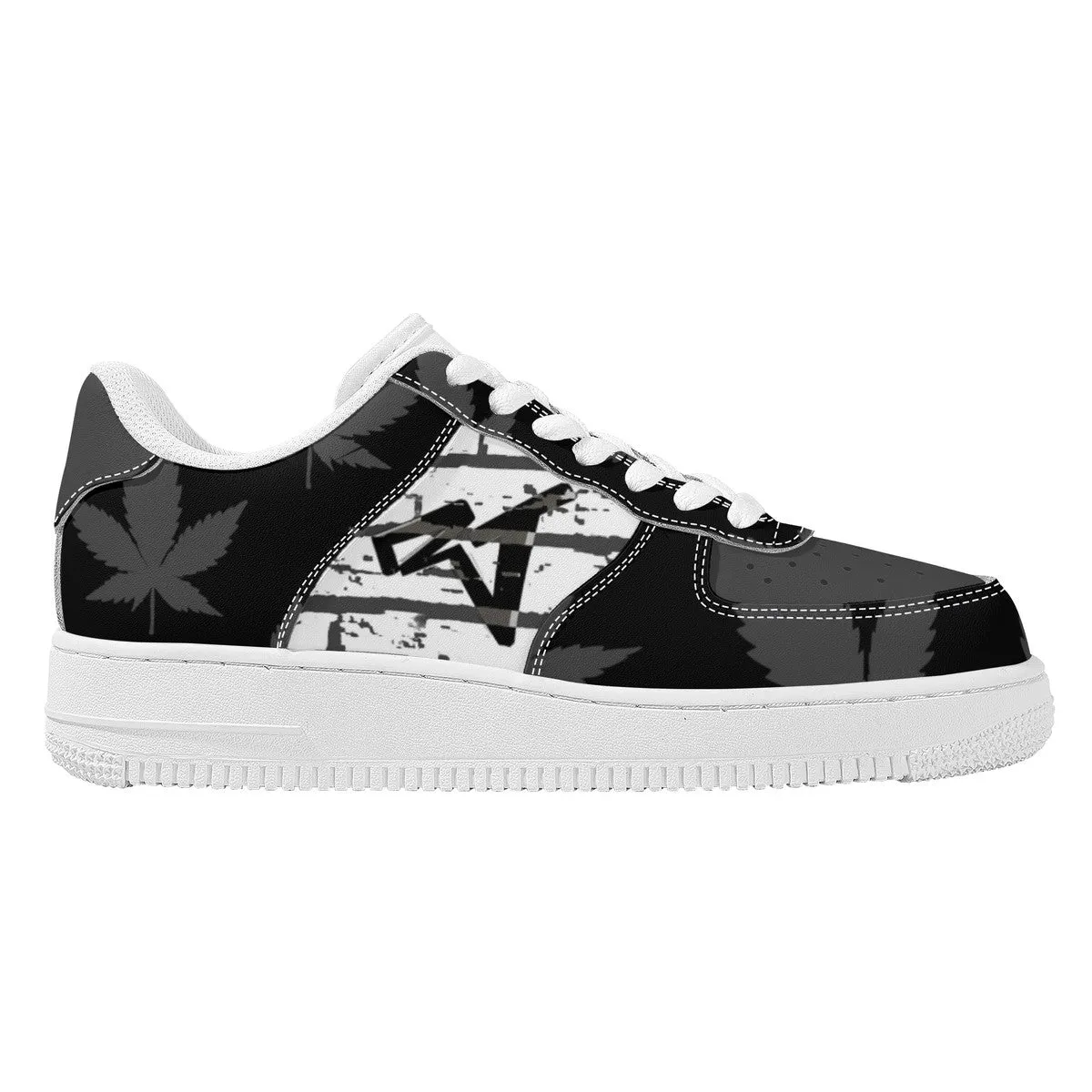 RVT Low Top Unisex Sneaker- Black/Green drip