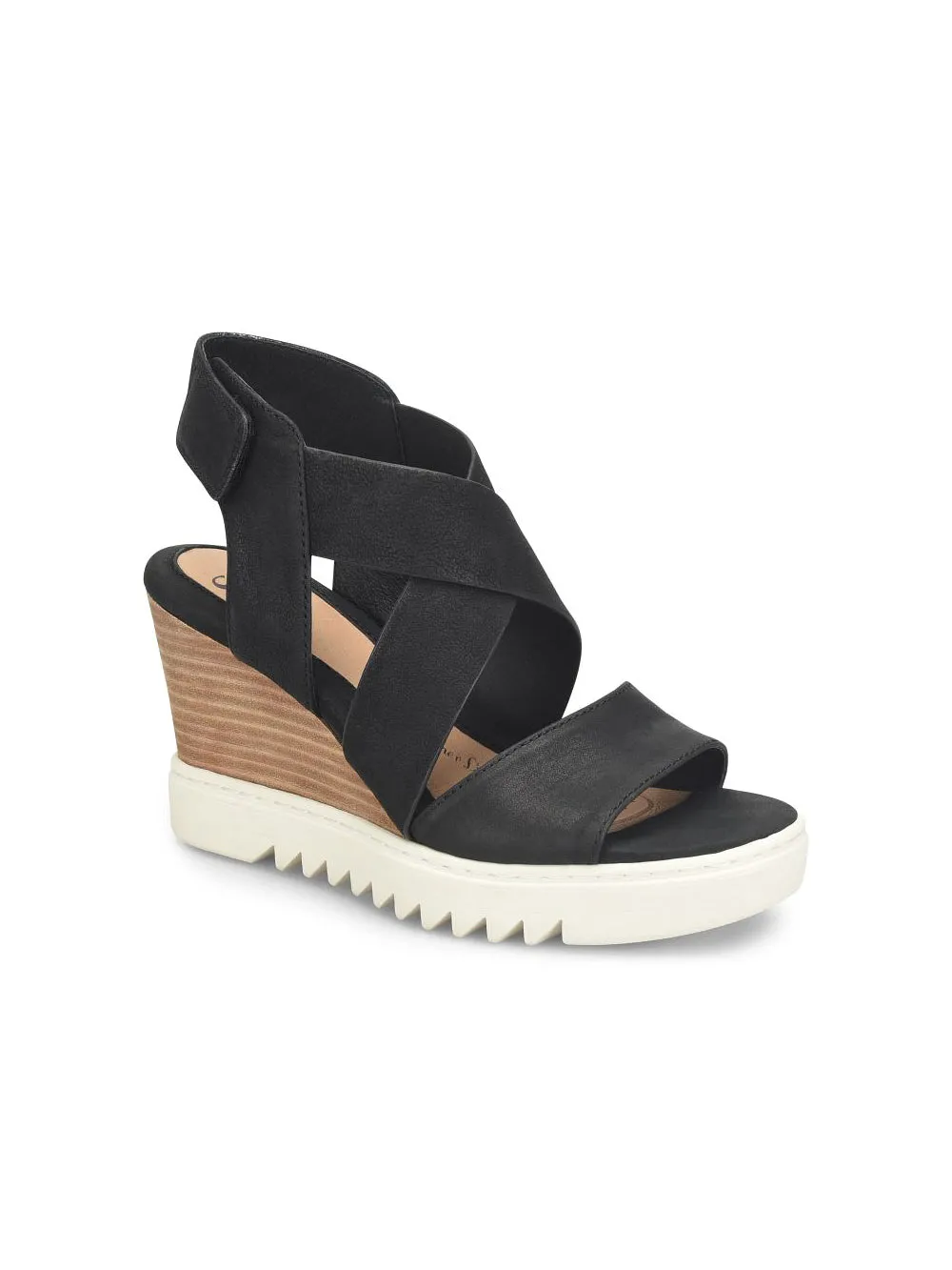 Söfft Uxley Criss-Cross Wedge Sandal