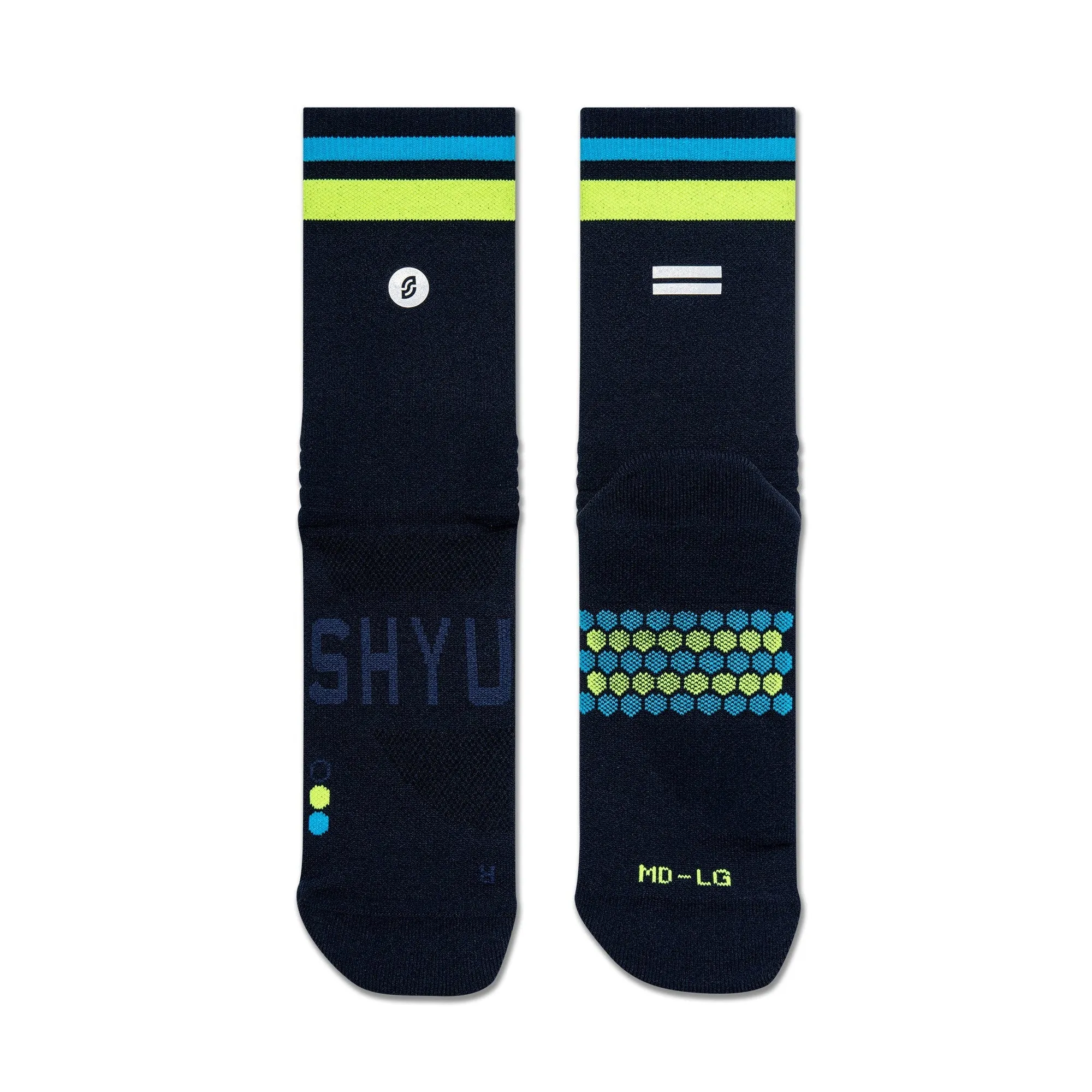 Shyu Racing Sock -  Navy | Citron | Blue