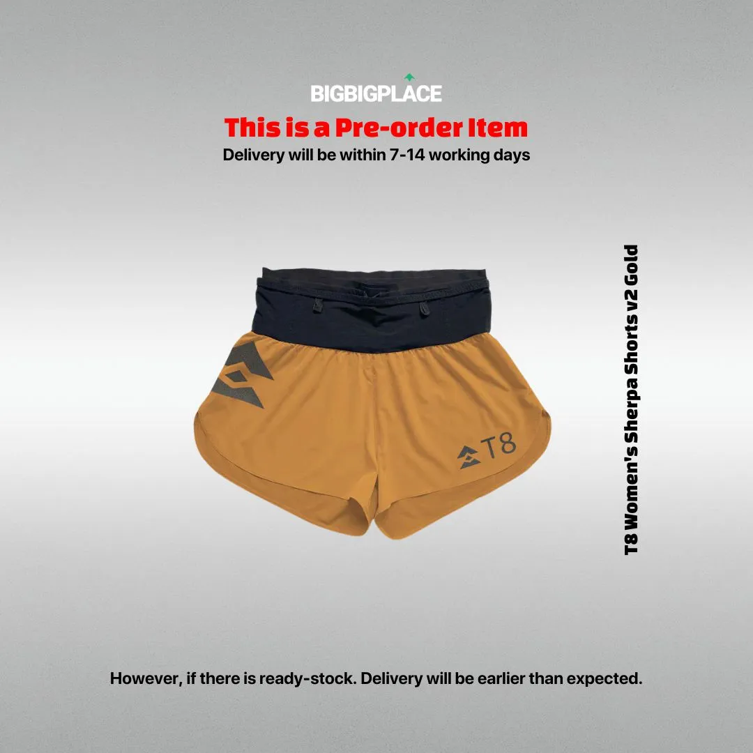 T8 Women's Sherpa Shorts v2 Gold