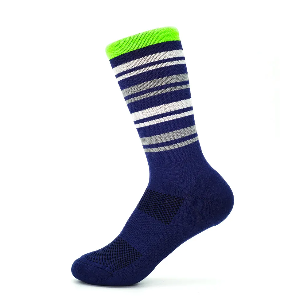 Team Sock - Navy   Neon Green**