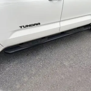 Toyota Black Flat Oval Running Boards  | 2022-2025 Toyota Tundra