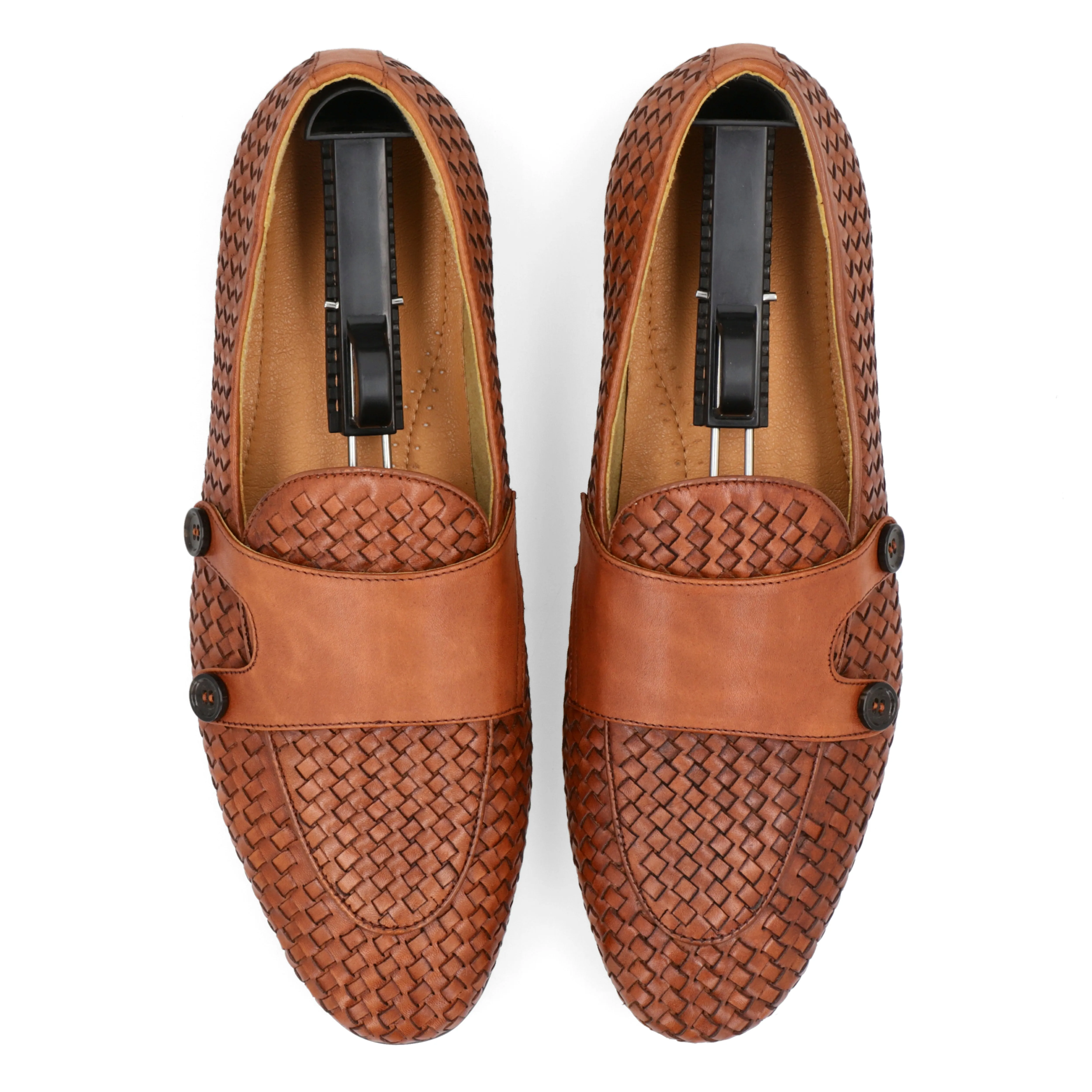 Unique Patterned Double Monks-Tan