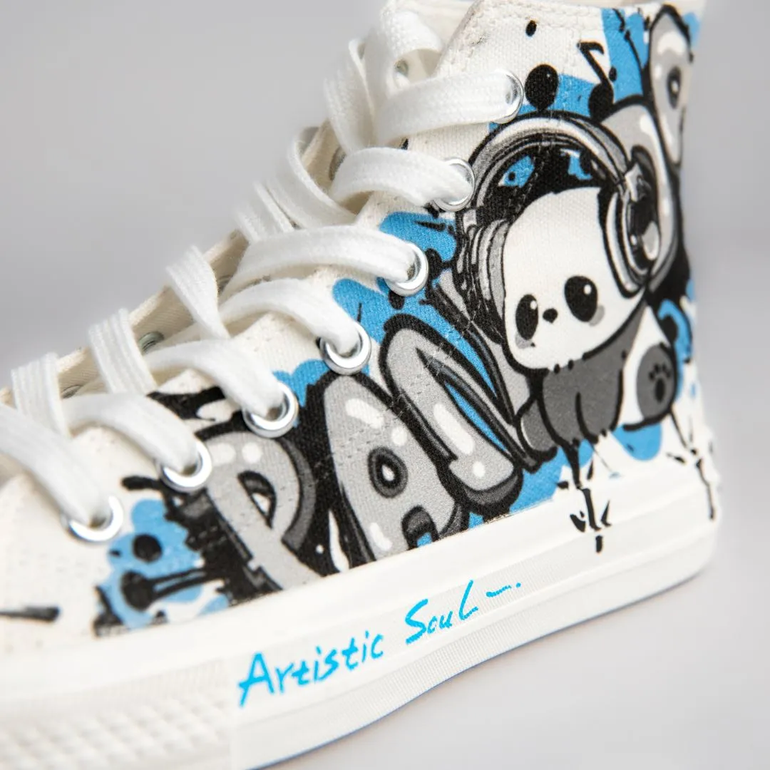 Urban Style Panda High Top Canvas Shoes - Women's