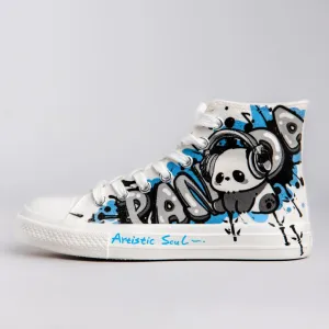 Urban Style Panda High Top Canvas Shoes - Women's