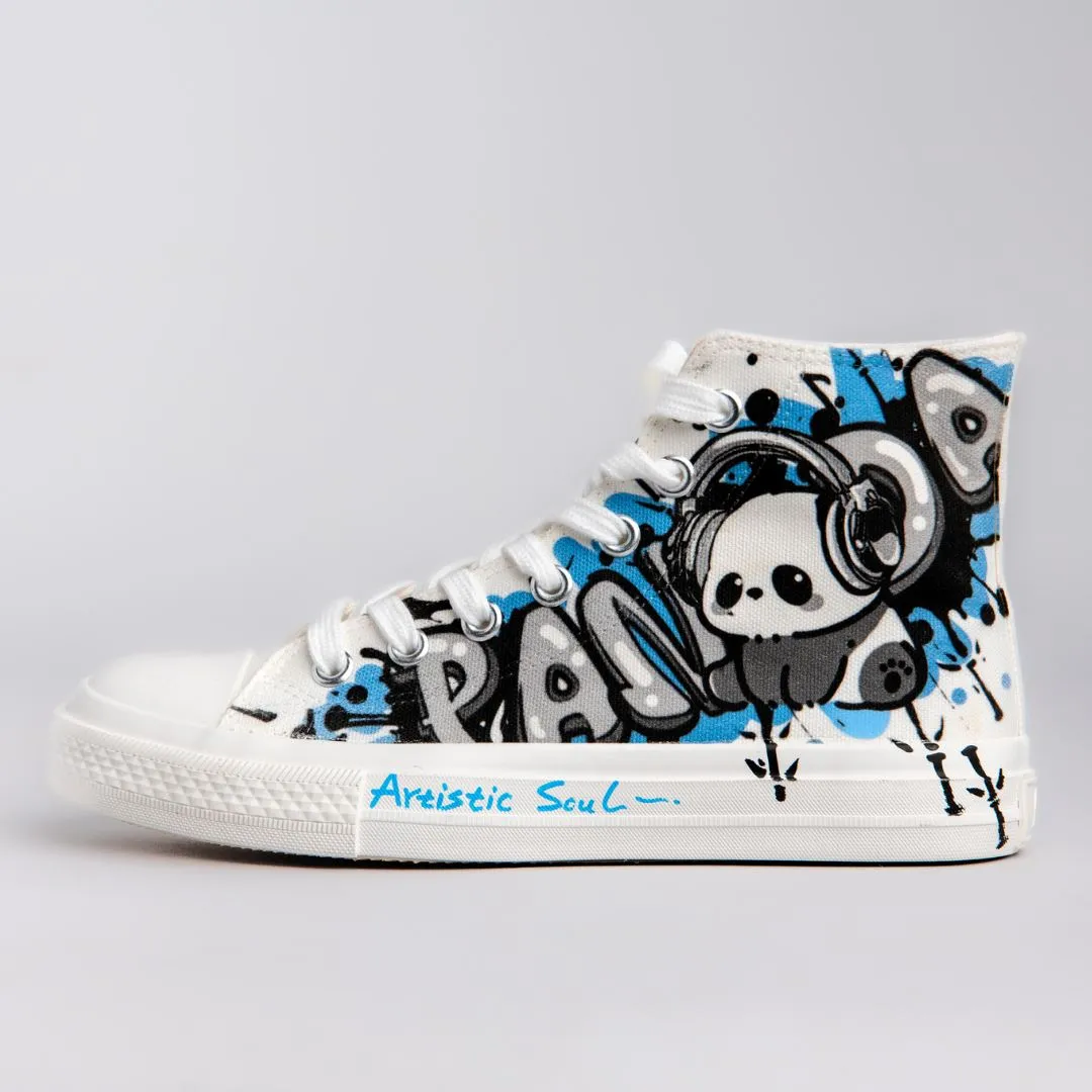 Urban Style Panda High Top Canvas Shoes - Women's