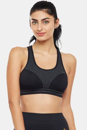 Women Sports Bra & Cycling Short Cord Set - Black