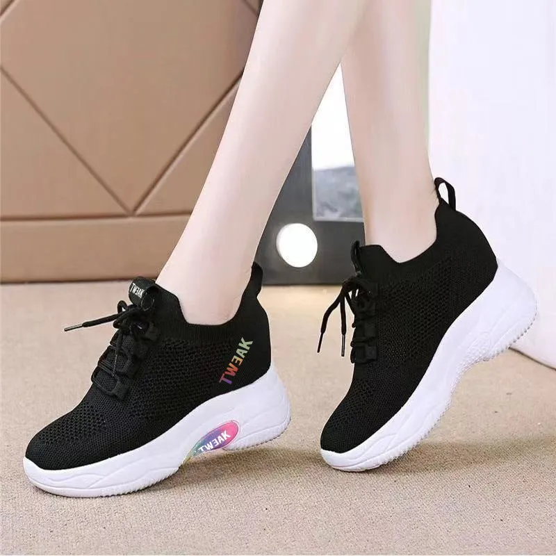 xakxx New Spring Summer Women's Shoes Mesh Shoes Breathable Versatile Casual Women's White Shoes Travel Sneakers Women's Sports Travel