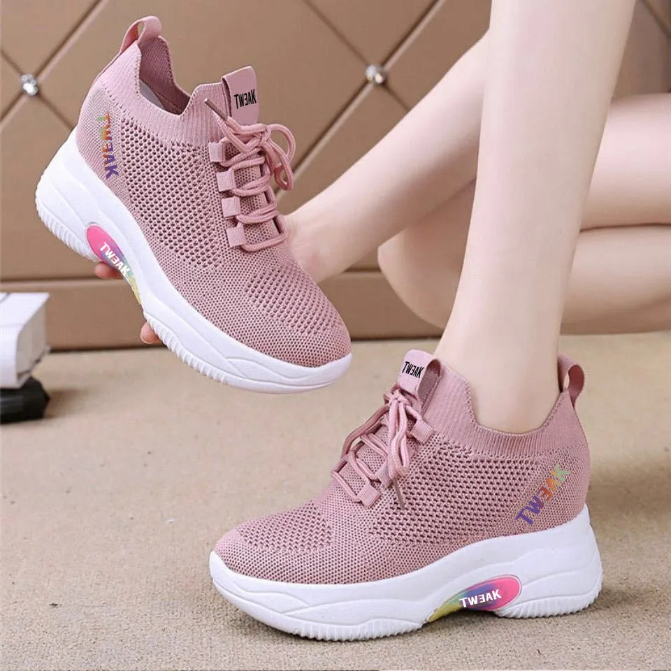 xakxx New Spring Summer Women's Shoes Mesh Shoes Breathable Versatile Casual Women's White Shoes Travel Sneakers Women's Sports Travel