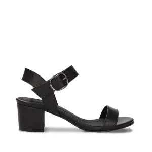 Zinnia Black Vegan Heeled Sandals